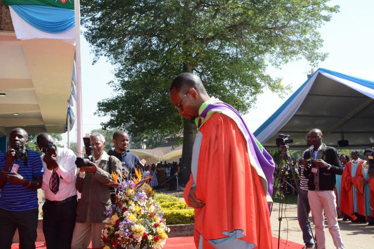 PHD graduand being conferred