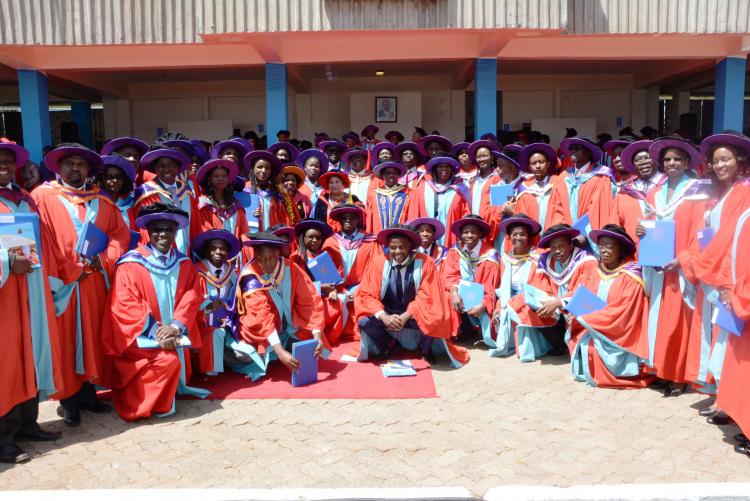 Group photo of all PHD graduands