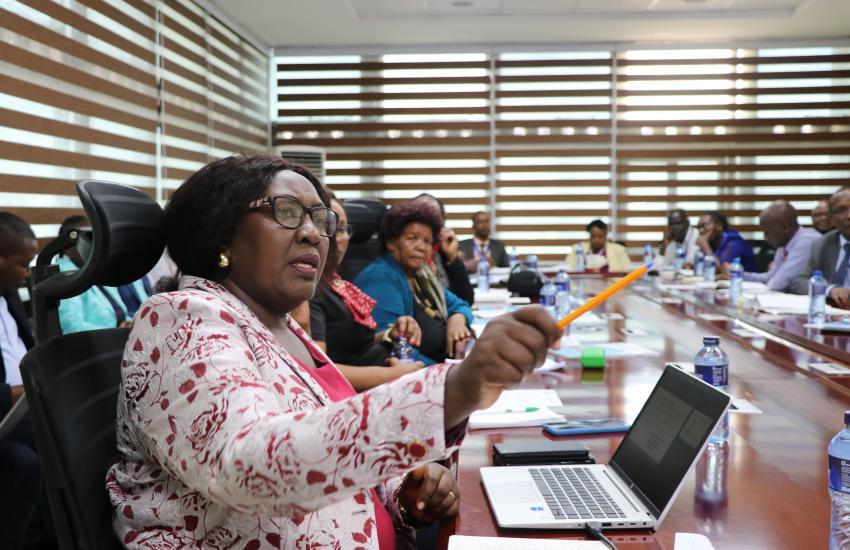 Prof. Kiriti makes presentation on research findings from WEE Hub's AGPO study