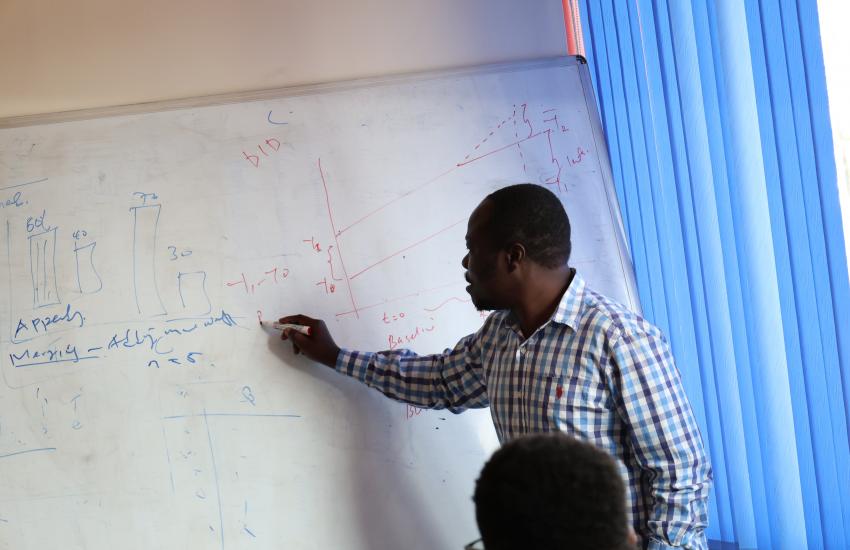 Dr. Wandeda facilitates training session